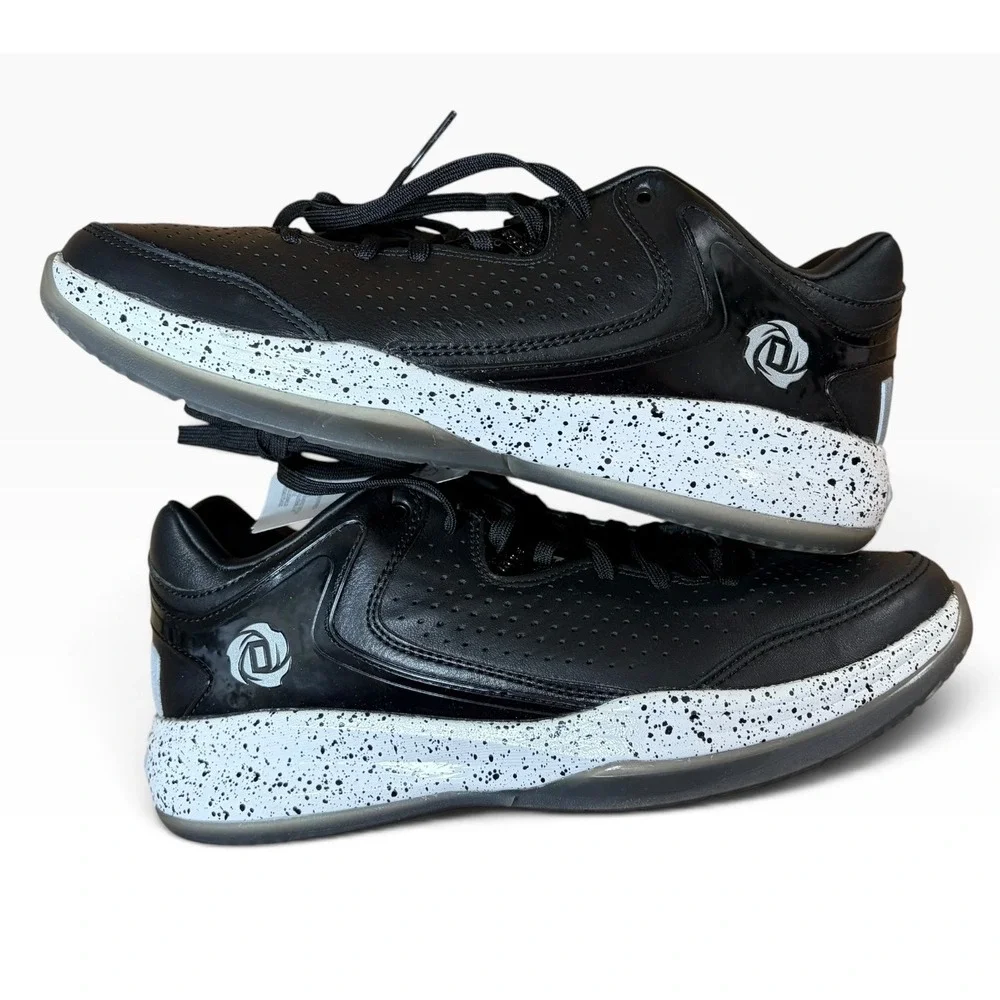 Adidas D Rose Englewood II Black Speckled Basketball Shoes C76694 Mens 7.5